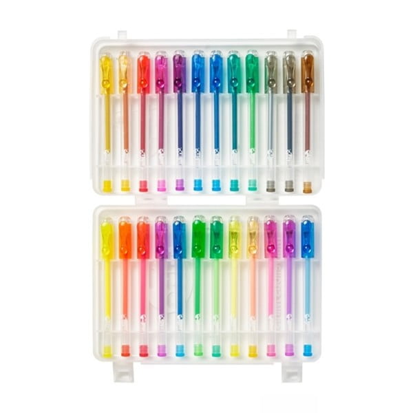 24 zapachowych fluorescencyjnych i brokatowych długopisów żelowych TINC Marvellous Minis