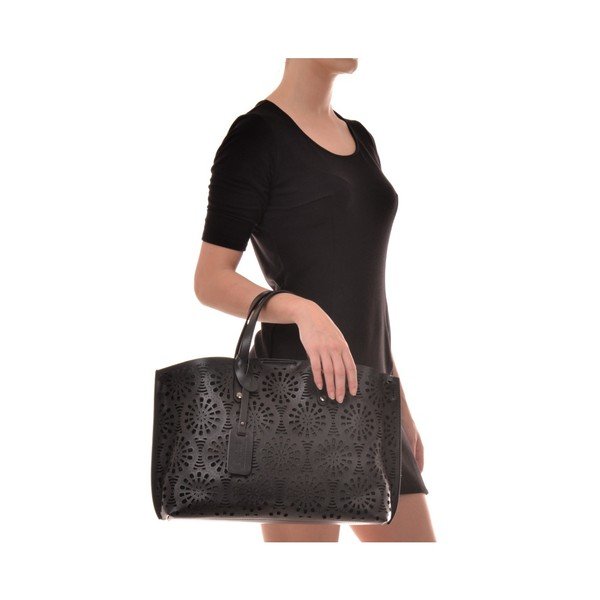 Czarna torebka skórzana Mangotti Bags Lulia-image-4