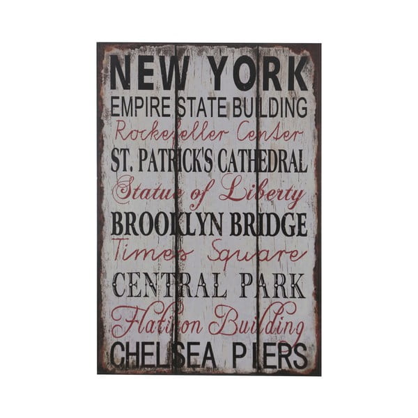 Drewniany obraz New York, 25x38 cm