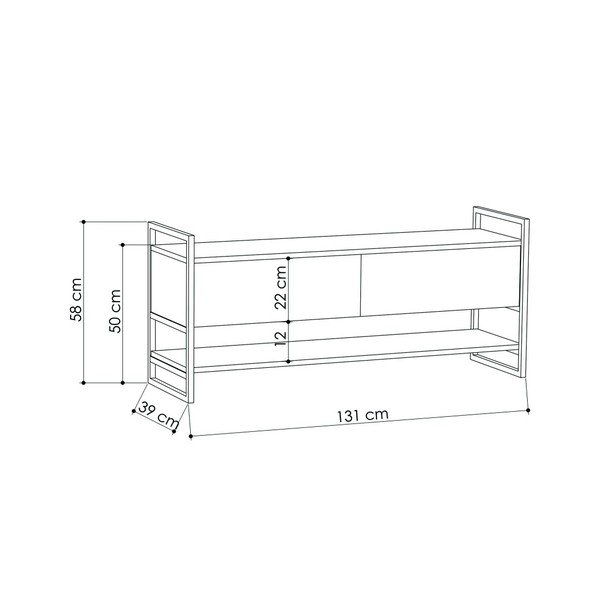 Antracytowa szafka pod TV Metola Anthracite-image-2