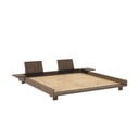 Brązowe łóżko dwuosobowe z litego drewna sosnowego ze stelażem 180x200 cm Social – Karup Design