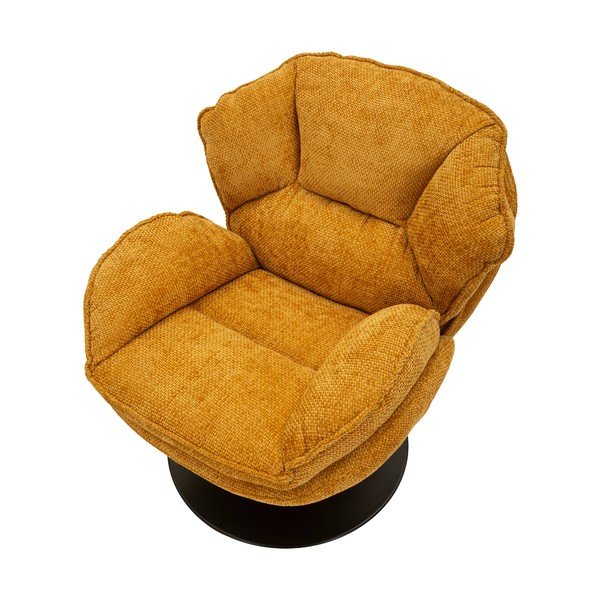 Musztardowy obrotowy fotel Retro Style – Mauro Ferretti-image-3
