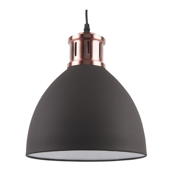 Czarna lampa wisząca z elementami w kolorze miedzi Leitmotiv Refine, ⌀ 40,5 cm