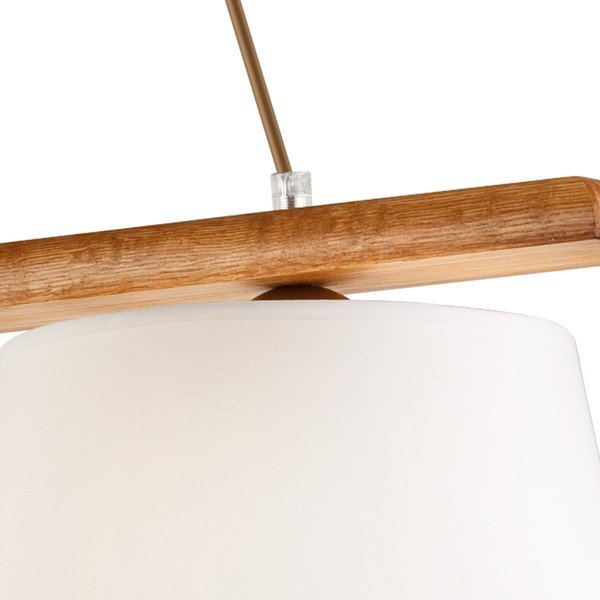 Brązowa lampa wisząca z tekstylnym kloszem ø 25 cm Aida – LAMKUR-image-4