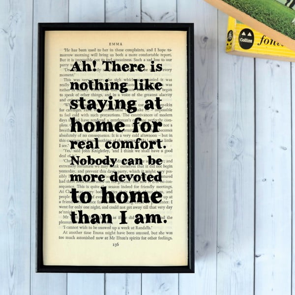 Plakat
  w drewnianej ramce Bookishly Emma Home Comfort