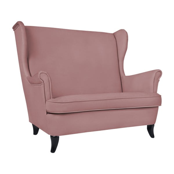 Różowa sofa 2-osobowa Micadoni Home Pirla
