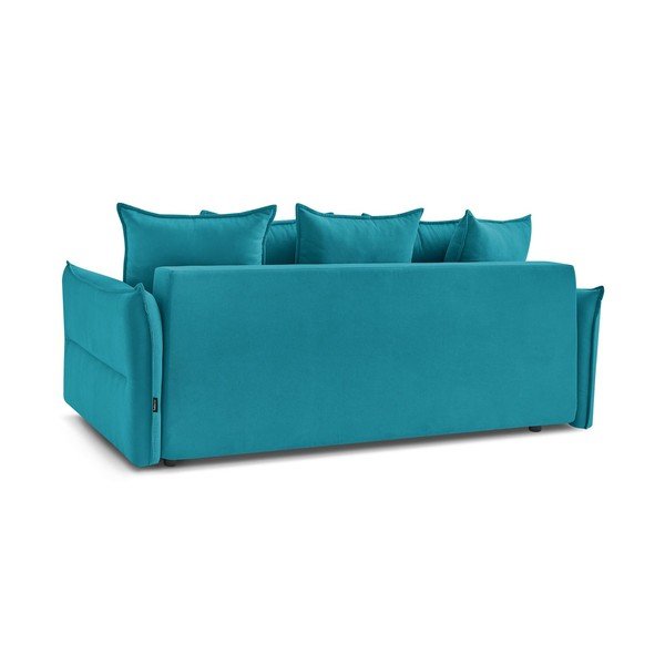 Turkusowa rozkładana sofa 226 cm Leon – Bobochic Paris-image-4