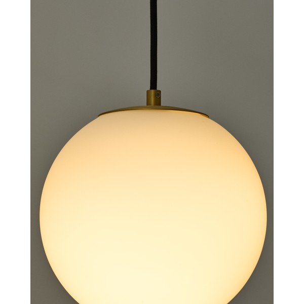 Lampa wisząca w biało-złotym kolorze ze szklanym kloszem ø 10 cm Brisia – Kave Home-image-2