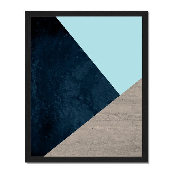Obraz w ramie Liv Corday Scandi Blue & Grey, 40x50 cm