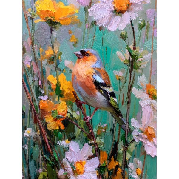 Obraz drukowany z ramą w zestawie 60x80 cm Fringilla – Styler
