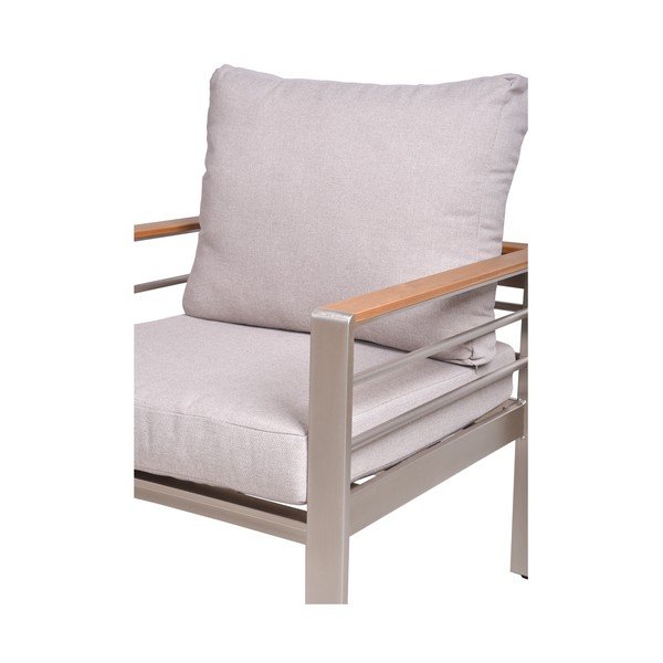 Szary metalowy zestaw mebli ogrodowych dla 4 osób Florence – Garden Pleasure-image-2