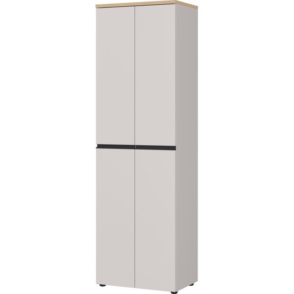 Szarobeżowa/w jasnym naturalnym kolorze szafa 59x194x41 cm Cormano – Germania