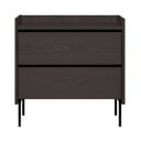 Czarna wysoka komoda w dekorze dębu 80x82 cm Wrap – Bonami Selection