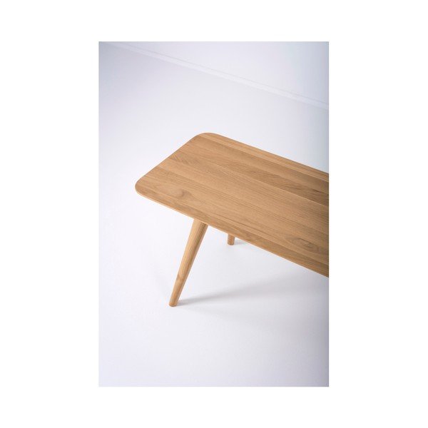 Ławka z litego drewna dębowego Gazzda Stafa, dł. 140 cm-image-3