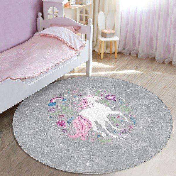 Szary dywan dziecięcy ø 120 cm Comfort – Mila Home-image-2