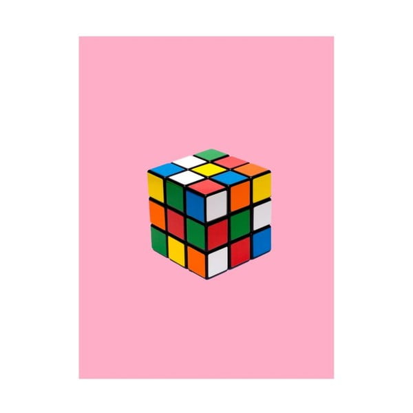 Plakat Blue-Shaker Objets Cultes Rubiks Cube, 30x40 cm