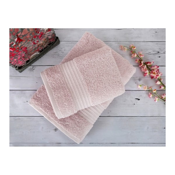 Pudrowo-różowy ręcznik Irya Home Egyptian Cotton, 70x130 cm
