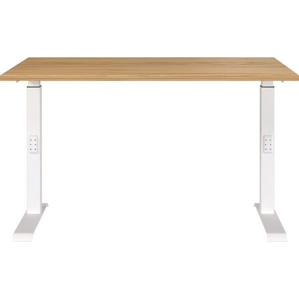 Biurko z regulacją wysokości z blatem w dekorze dębu 80x120 cm Downey – Germania-image-2