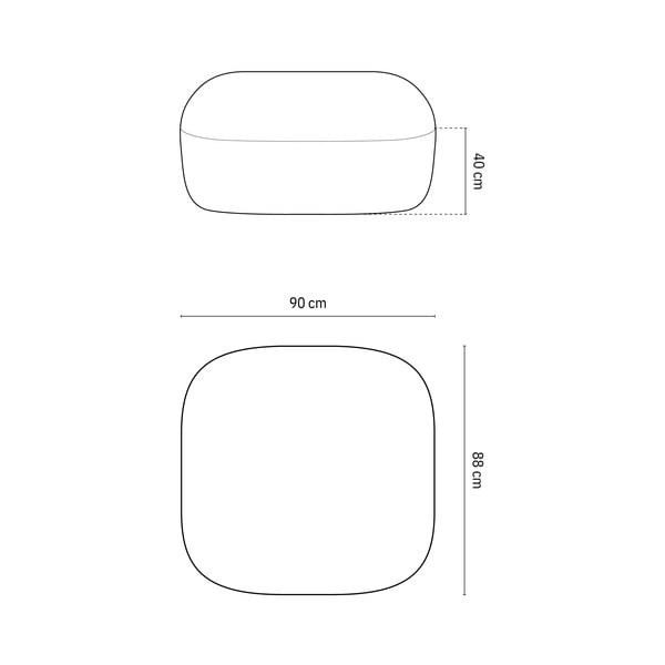 Zielony podnóżek z materiału bouclé Jenny – Micadoni Home-image-2