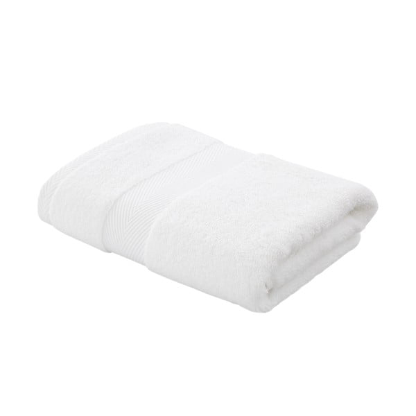Biały ręcznik bawełniany z domieszką jedwabiu 50x90 cm – Bianca