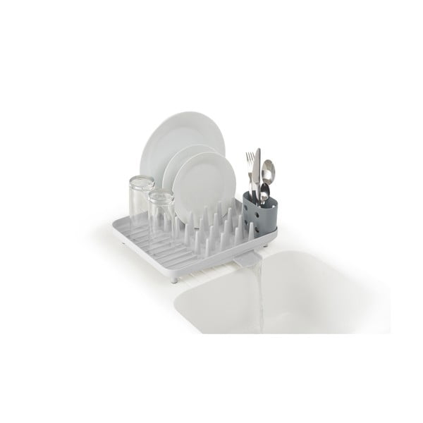 Jasnoszary plastikowy ociekacz 33,5x31,5 cm Duo – Joseph Joseph-image-3