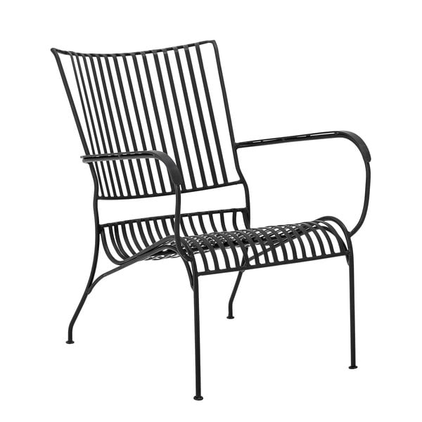Czarny metalowy fotel ogrodowy Marley – Bloomingville