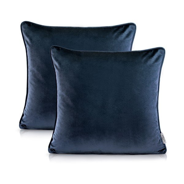 Zestaw 2 poszewek na poduszkę AmeliaHome Nancy Darkblue, 45x45 cm-image-2