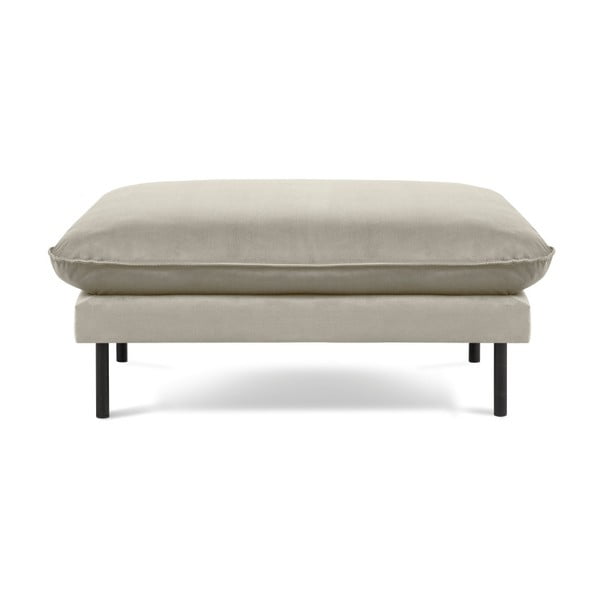 Beżowy aksamitny podnóżek Cosmopolitan Design Vienna, 100x80 cm-image-2