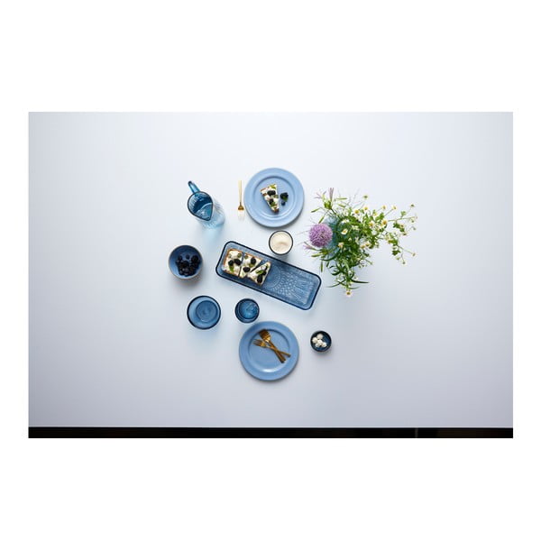 Niebieski szklany półmisek 14x38 cm Kusintha – Bitz-image-2