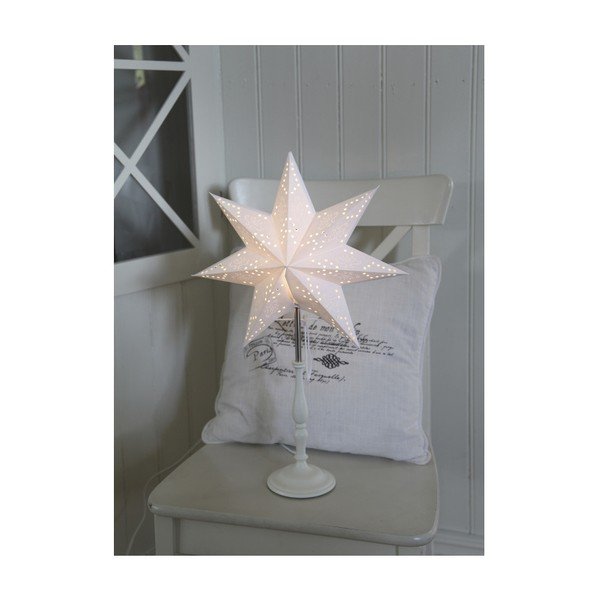 Biała gwiazda świecąca ze stojakiem Best Season Romantic Star, 55 cm-image-1