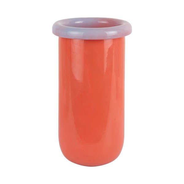 Pomarańczowy szklany wazon (wysokość 25 cm) Plegado  – PT LIVING