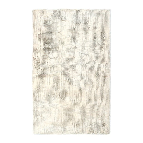 Beżowy ręcznie tkany dywanik łazienkowy Lucid, 60x100 cm