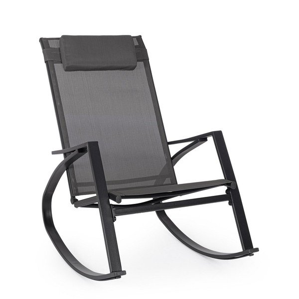 Antracytowy metalowy fotel ogrodowy Ercolano – Bizzotto