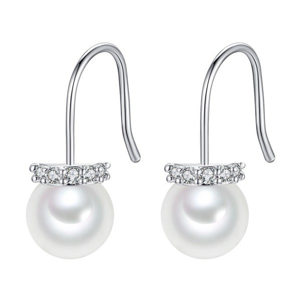 Kolczyki z pereł Pearls of London White Lady-image-1