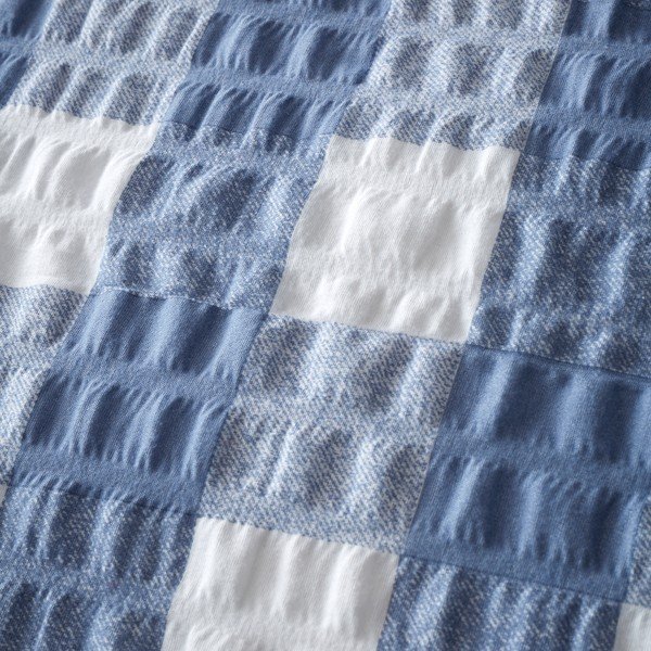 Niebieska flanelowa pościel dwuosobowa 200x200 cm Gingham Check – Catherine Lansfield-image-4