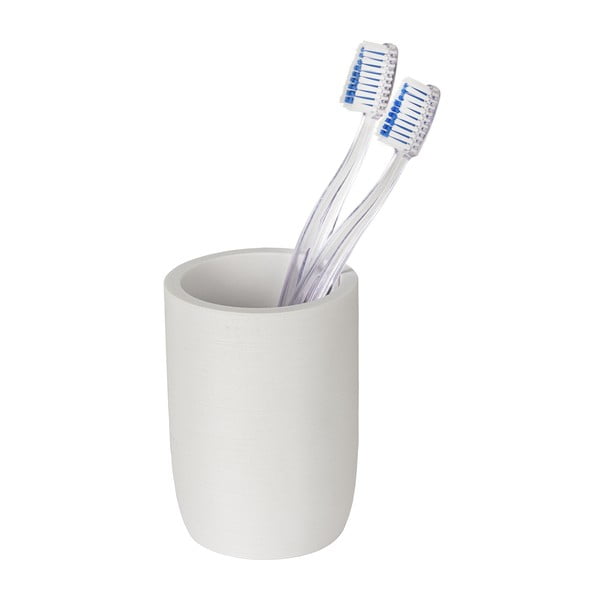 Biały kubek na szczoteczki do zębów z żywicy polimerowej Altavalle – Wenko-image-4