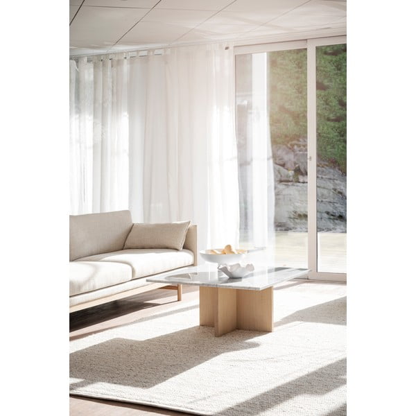 Biało-naturalny marmurowy stolik 90x90 cm Brooksville – Rowico-image-3