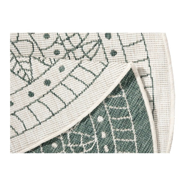 Zielony dywan dwustronny odpowiedni na zewnątrz NORTHRUGS Porto, Ø 200 cm-image-3