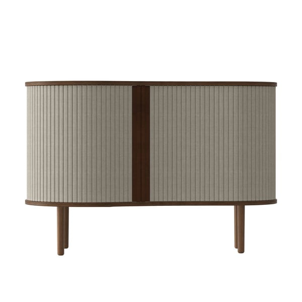 Brązowo-beżowa niska komoda w dekorze dębu z drzwiami przesuwnymi 100x67 cm Audacious – UMAGE-image-3