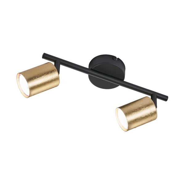 Lampa sufitowa w czarno-złotym kolorze z metalowym kloszem ø 8 cm Vano – Fischer & Honsel