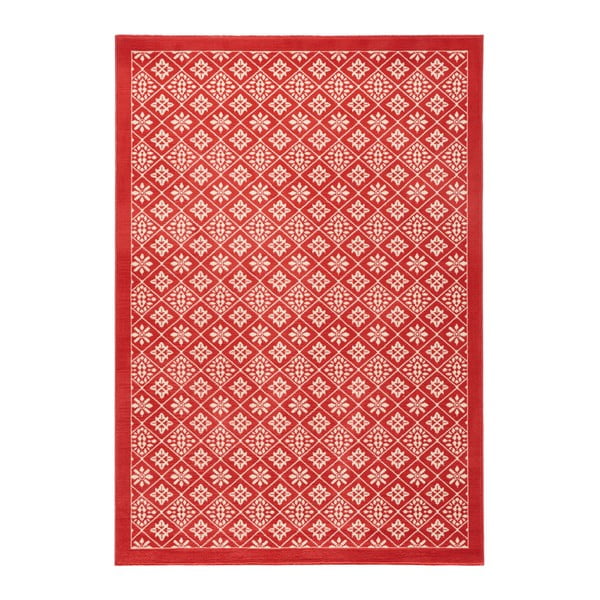 Czerwony dywan Hanse Home Gloria Tile, 80x150 cm