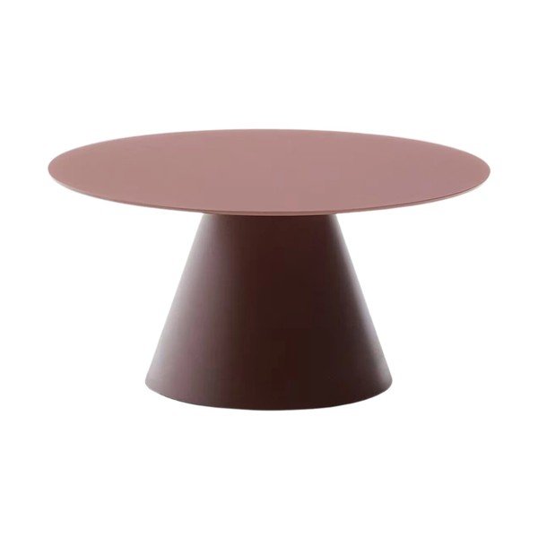 Okrągły stolik ze szklanym blatem w kolorze terakoty ø 80 cm Wilshire – Kave Home