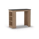 Stolik barowy z blatem w dekorze marmuru 47x120 cm Peru – Marckeric