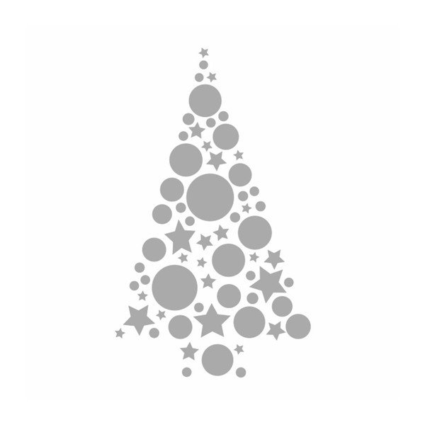 Naklejka Silver Christmas Tree Balls-image-1