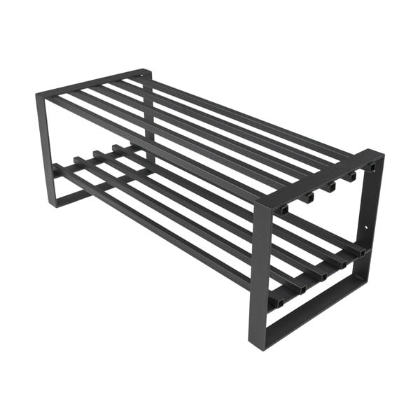 Czarny metalowy regał na buty Rumo – Spinder Design