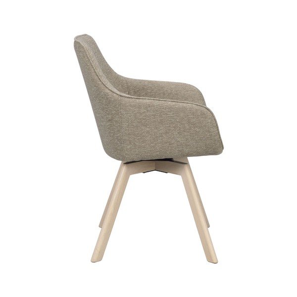 Beżowe tapicerowane fotele jadalniane zestaw 2 szt. Alison – Rowico-image-3