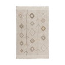 Beżowy bawełniany dywan tkany ręcznie odpowiedni do prania 140x200 cm Kaarol Earth – Lorena Canals