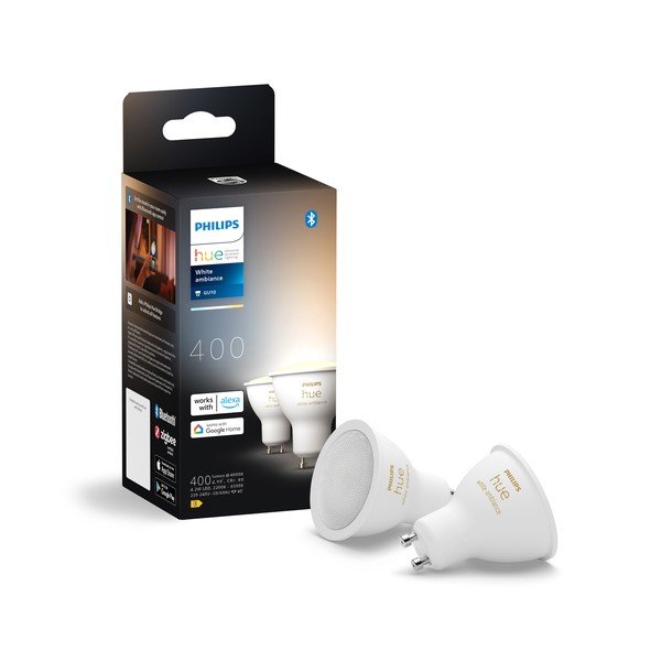 Inteligentne żarówki zestaw 2 szt. LED z gwintem GU10, 4 W White ambiance – Philips Hue-image-1