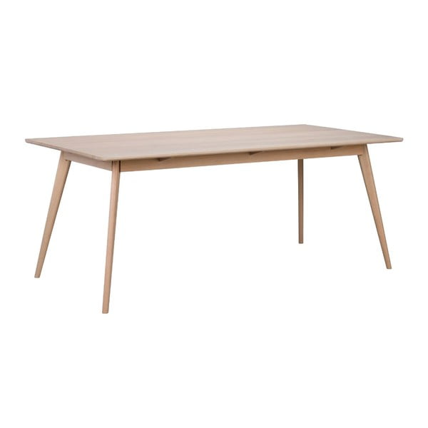 Stół do jadalni z bielonego drewna dębowego Folke Yumi, 190x90 cm
