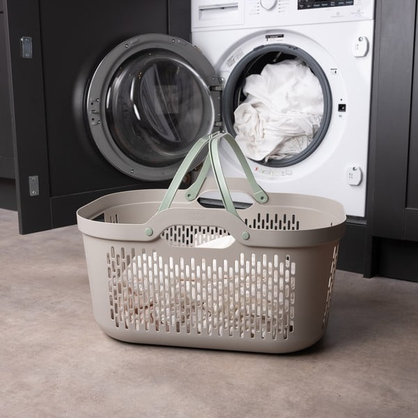 Jasnobrązowy plastikowy kosz na pranie 45 l – Addis-image-3